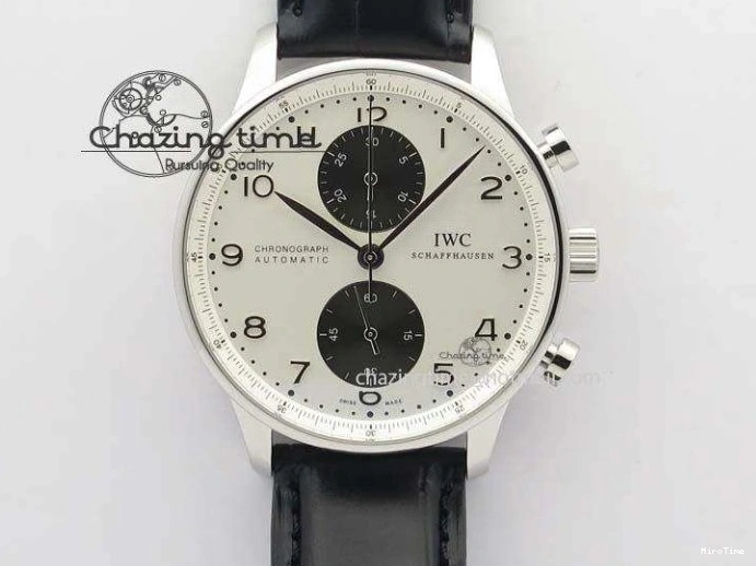 MIROTIME 0701 Portuguese Fa Jones IW544203 SS GSF 1:1 Best Edition White Dial On Leather Strap Trendsetting 7235